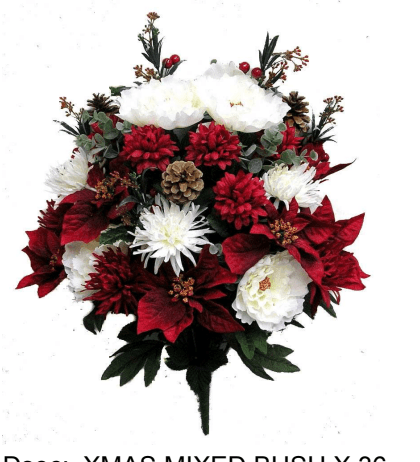 Supplies XMAS MIXED BUSHX36 474-GPB9703-XM